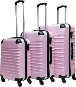 Castillo Trimix 3 Delige ABS Kofferset - Soft Pink