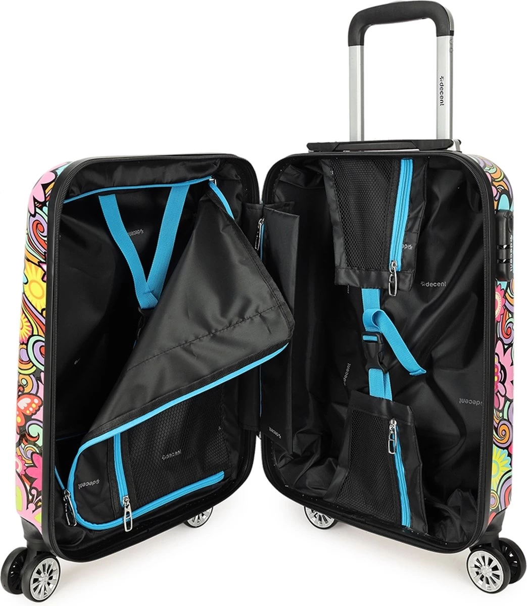 Decent Forenza Handbagage Koffer - 55 Cm - Flowers 5 Decent Forenza Handbagage Koffer - 55 Cm - Flowers - Afbeelding 5