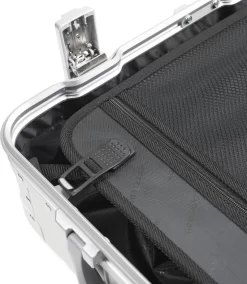 Aluminium Handbagage Koffer Mozzel Darrow - Reiskoffer Met Wielen - 51cm - Harde Koffer - Zilver -Reisopslagwinkel 1045x1200