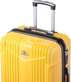 Tesla PC - Reiskoffer - 65 Cm - 4 Wielen - Geel -Reisopslagwinkel 1047x1200