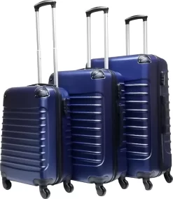 Castillo Trimix 3 Delige ABS Kofferset - Donkerblauw