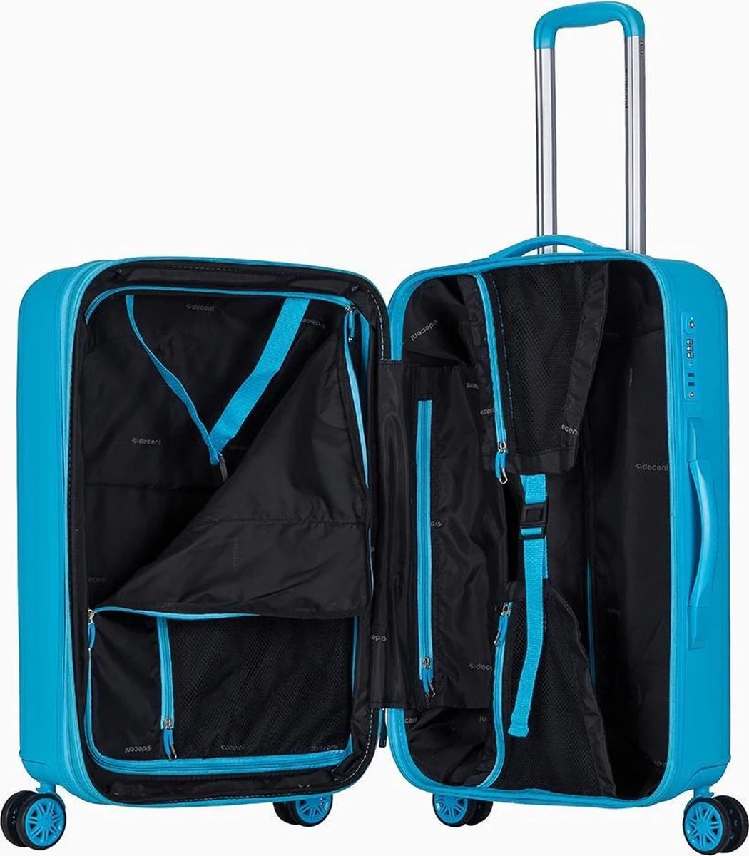 Decent Koffer / Trolley / Reiskoffer - Xx Cm - 120 Liter - Maxi Air - Blauw 9 Decent Koffer / Trolley / Reiskoffer - Xx Cm - 120 Liter - Maxi Air - Blauw - Afbeelding 9