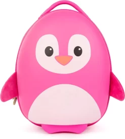 Boppi - Kindertrolley - Pinguïn (roze) - Handbagage - Lichtgewicht - Duurzaam - 17L -Reisopslagwinkel 1080x1200