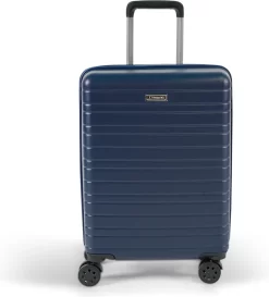 Reisopslagwinkel 20 ©TROLLEYZ - Amsterdam No.9 - Trolley - 55cm Met TSA Slot - Dubbele Wielen - 360° Spinners - 100% ABS - Handbagage Koffer In Ocean Blue