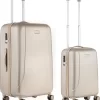 CarryOn Skyhopper Kofferset – TSA Handbagage + Reiskoffer 78cm – Dubbele Wielen - Champagne