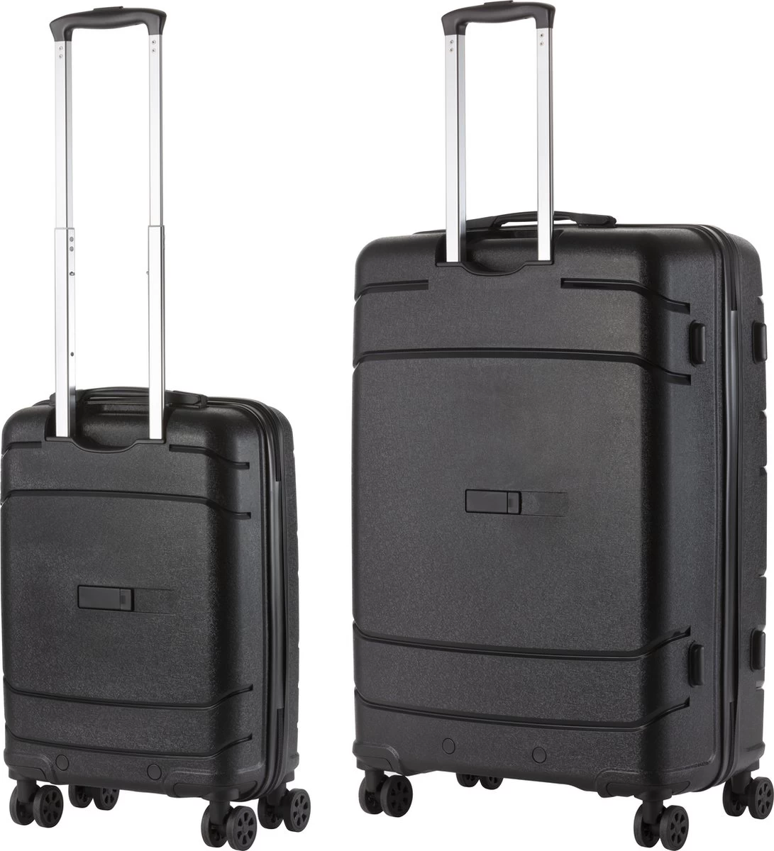 TravelZ Big Bars Kofferset - Trolleyset TSA 2-delig - Handbagage En Groot - Zwart 2 TravelZ Big Bars Kofferset - Trolleyset TSA 2-delig - Handbagage En Groot - Zwart - Afbeelding 2