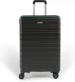 Reisopslagwinkel 12 ©TROLLEYZ - Amsterdam No.9 - Reiskoffer 69cm Met TSA Slot - Dubbele Wielen - 360° Spinners - 100% ABS - Reiskoffer In Night Black