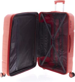 Gladiator Boxing Middelgrote Koffer Expandable 67 Cm 70/80 Liter TSA Slot - Koraalrood -Reisopslagwinkel 1101x1200 1