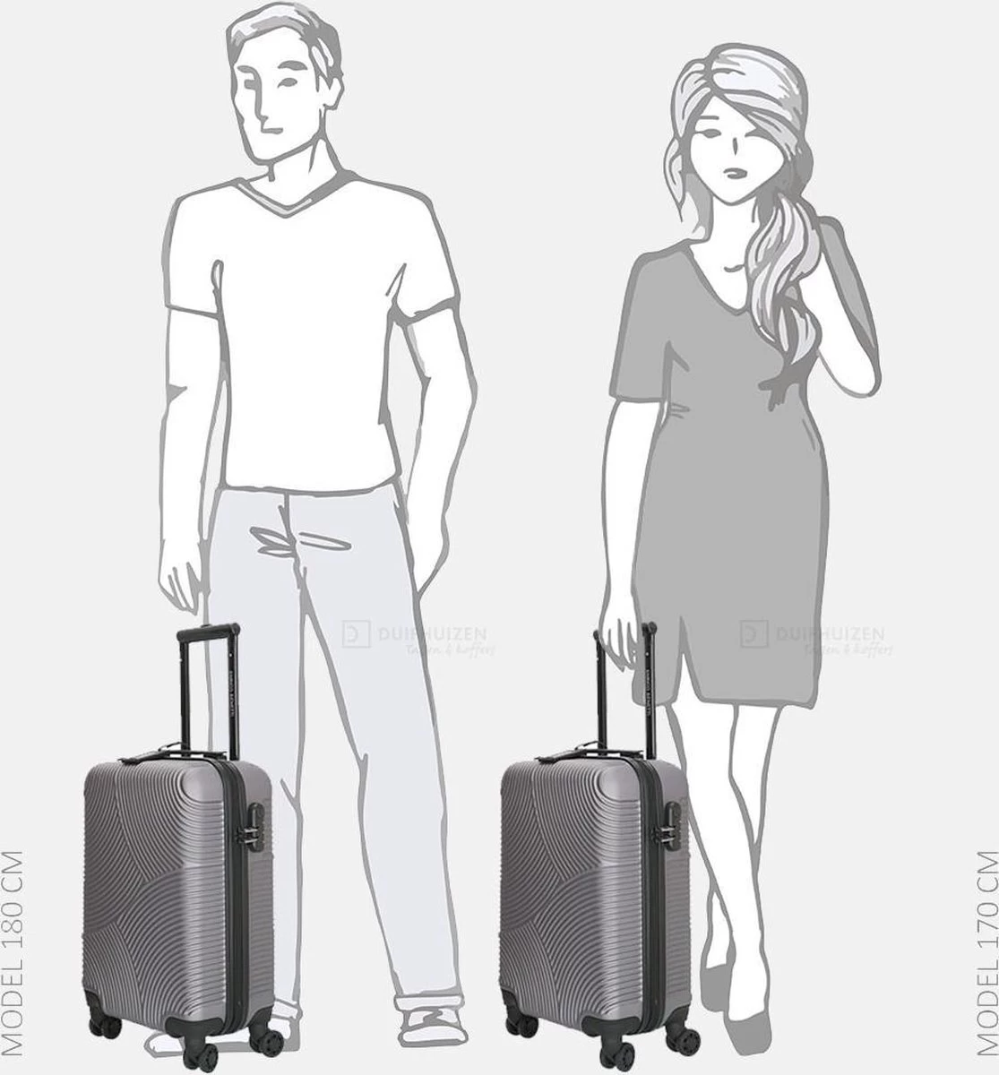 Enrico Benetti Louisville 39040 Handbagage Koffer 52 Cm - Grijs 6 Enrico Benetti Louisville 39040 Handbagage Koffer 52 Cm - Grijs - Afbeelding 6