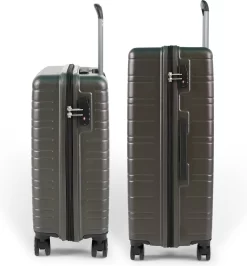 ©TROLLEYZ - Amsterdam No.9 - Kofferset 2 Delig - 55cm+78cm Met TSA Slot - Dubbele Wielen - 360° Spinners - 100% ABS - Reiskoffers In Cloudy Grey -Reisopslagwinkel 1116x1200 6