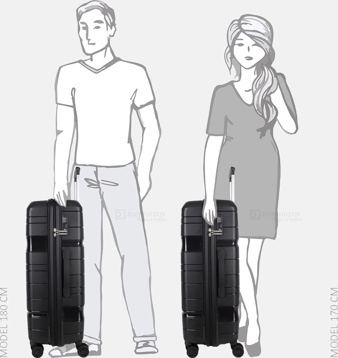 Decent ONE-CITY Large Koffer - 76 Cm - TSA Slot - Zwart 20 Decent ONE-CITY Large Koffer - 76 Cm - TSA Slot - Zwart - Afbeelding 20