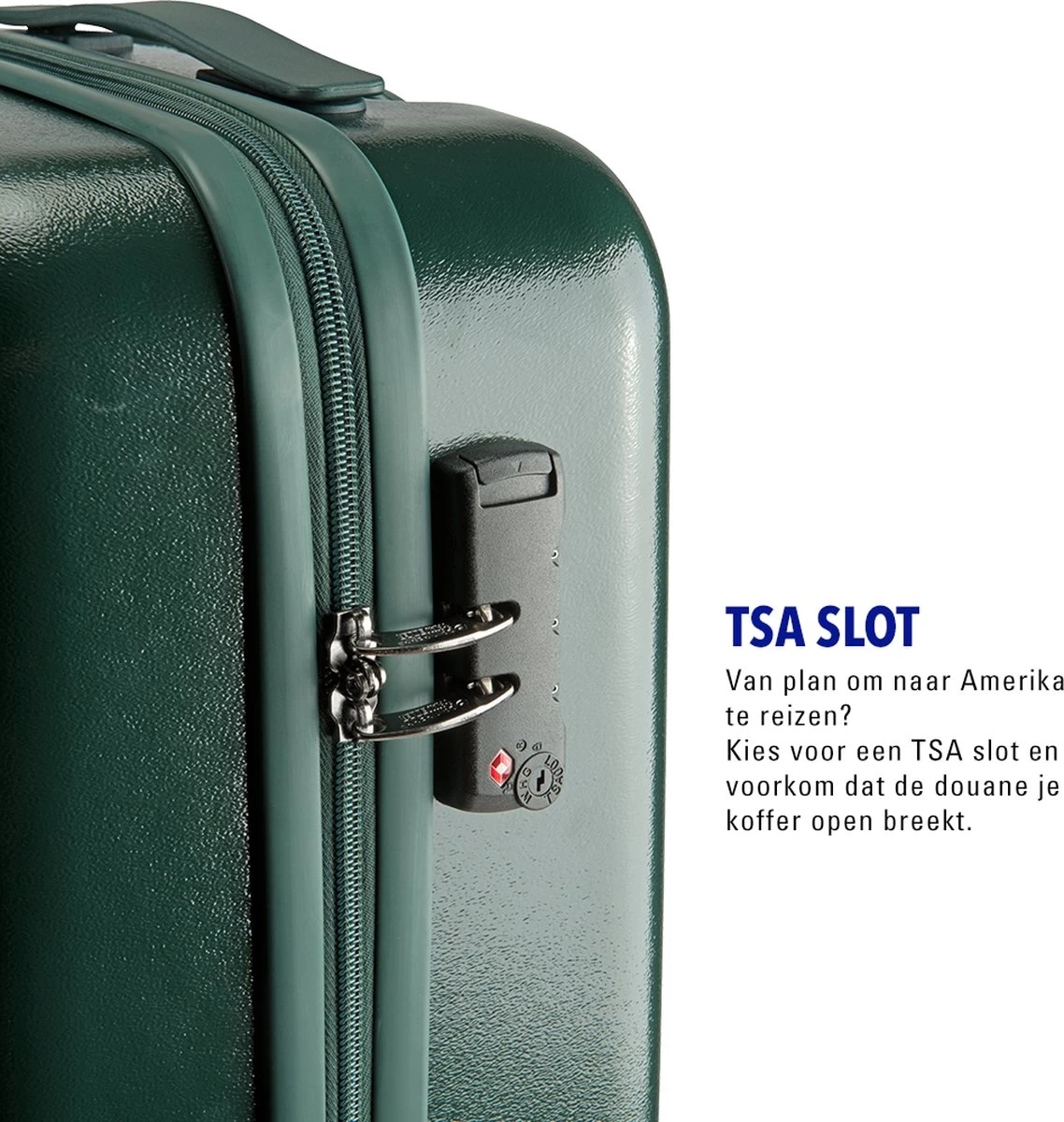 Princess Traveller Harlem - Reiskoffer - Groen - L - 76cm 7 Princess Traveller Harlem - Reiskoffer - Groen - L - 76cm - Afbeelding 7