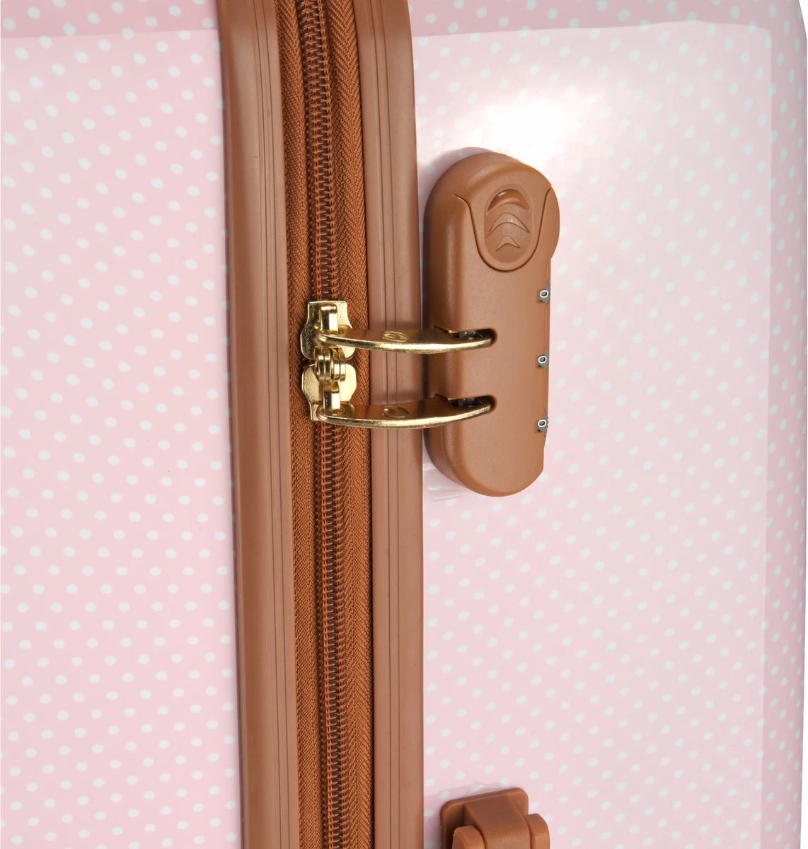 Princess Traveller Trendy Dots - Reiskoffer- Roze - L - 76cm 4 Princess Traveller Trendy Dots - Reiskoffer- Roze - L - 76cm - Afbeelding 4