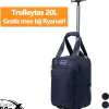 CabinMax Narvik Wieltas - Ryanair Reistas Op Wielen - Handbagage 20L - 40x20x25cm - Blauw