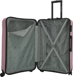 Enrico Benetti Koffer / Trolley / Reiskoffer - 75 X 46 X 25 Cm - 93 Liter - ABS - Maat L - Louisville - Roze -Reisopslagwinkel 1146x1200 2
