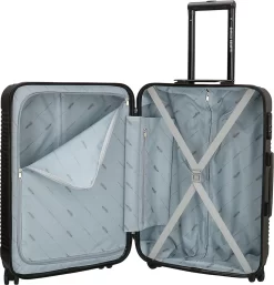 Enrico Benetti Koffer / Trolley / Reiskoffer - 65 X 41 X 25 Cm - 66 Liter - ABS - Maat M - Louisville - Zwart -Reisopslagwinkel 1154x1200 1