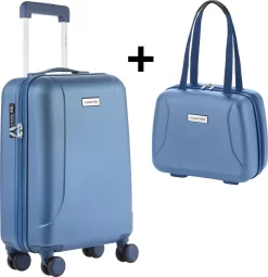 CarryOn Skyhopper Handbagage En Beautycase - 55cm TSA Trolley En Make-up Koffer - Blauw 11 CarryOn Skyhopper Handbagage En Beautycase - 55cm TSA Trolley En Make-up Koffer - Blauw -Reisopslagwinkel 1161x1200