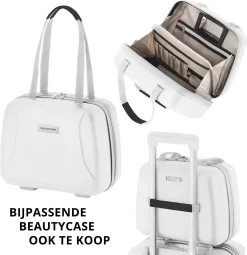 CarryOn Skyhopper Reiskoffer - 78cm TSA Trolley Met OKOBAN - Dubbele Wielen - Wit -Reisopslagwinkel 1163x1200