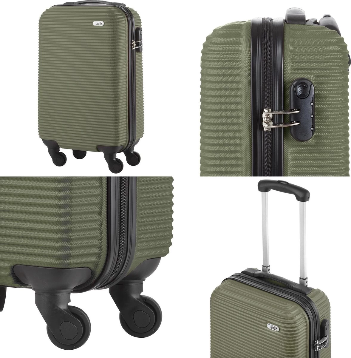 TravelZ Horizon Handbagagekoffer - 54cm Handbagage Trolley Met Gevoerde Binnenkant - Groen 5 TravelZ Horizon Handbagagekoffer - 54cm Handbagage Trolley Met Gevoerde Binnenkant - Groen - Afbeelding 5