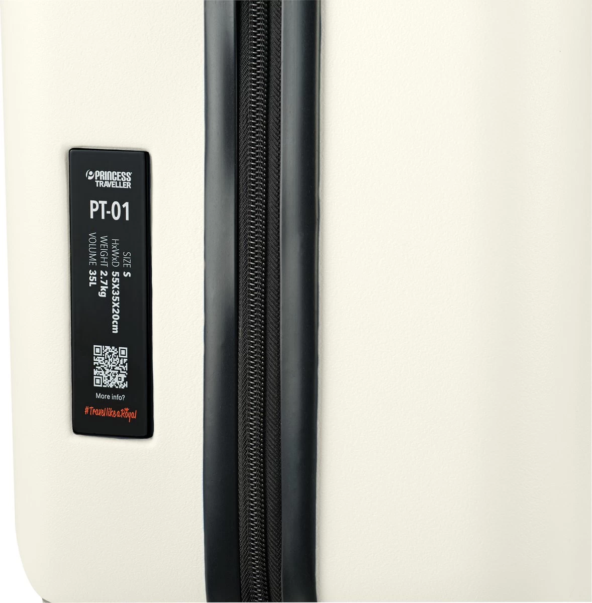 Princess Traveller PT01 - Handbagagekoffer - Pearl White - S - 55cm 5 Princess Traveller PT01 - Handbagagekoffer - Pearl White - S - 55cm - Afbeelding 5