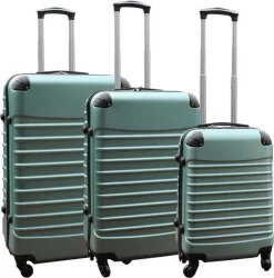 Travelerz Kofferset 3 Delig Met Wielen En Cijferslot - ABS - Groen (228-)