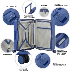 CarryOn Protector Luxe Grote Reiskoffer - Trolley 77cm Met TSA-klikslot - Ultrasterk - Blauw -Reisopslagwinkel 1189x1200 5