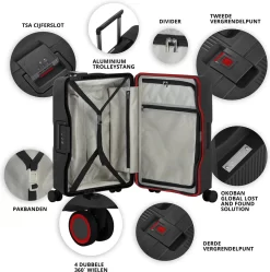 CarryOn Protector Luxe Grote Reiskoffer - Trolley 77cm Met TSA-klikslot - Ultrasterk - Zwart -Reisopslagwinkel 1189x1200 6