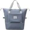 Merkloos Opvouwbare Handbagage Reistas – Opvouwbaar Tot 28 X 18 Cm – Blauw