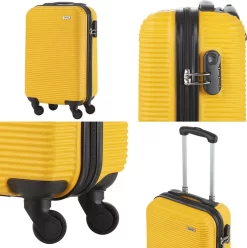 TravelZ Horizon Handbagagekoffer - 54cm Handbagage Trolley Met Gevoerde Binnenkant - Geel -Reisopslagwinkel 1196x1200