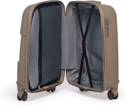 ©TROLLEYZ - Venice No.10 - Trolley - 55cm Met TSA Slot - Dubbele Wielen - 360° Spinners - 100% Polypropyleen - Handbagage Koffer In Pearl Sand -Reisopslagwinkel 1200x1006