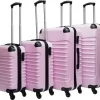 Castillo Quadrant 4 Delige ABS Kofferset - Soft Pink