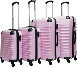 Castillo Quadrant 4 Delige ABS Kofferset - Soft Pink