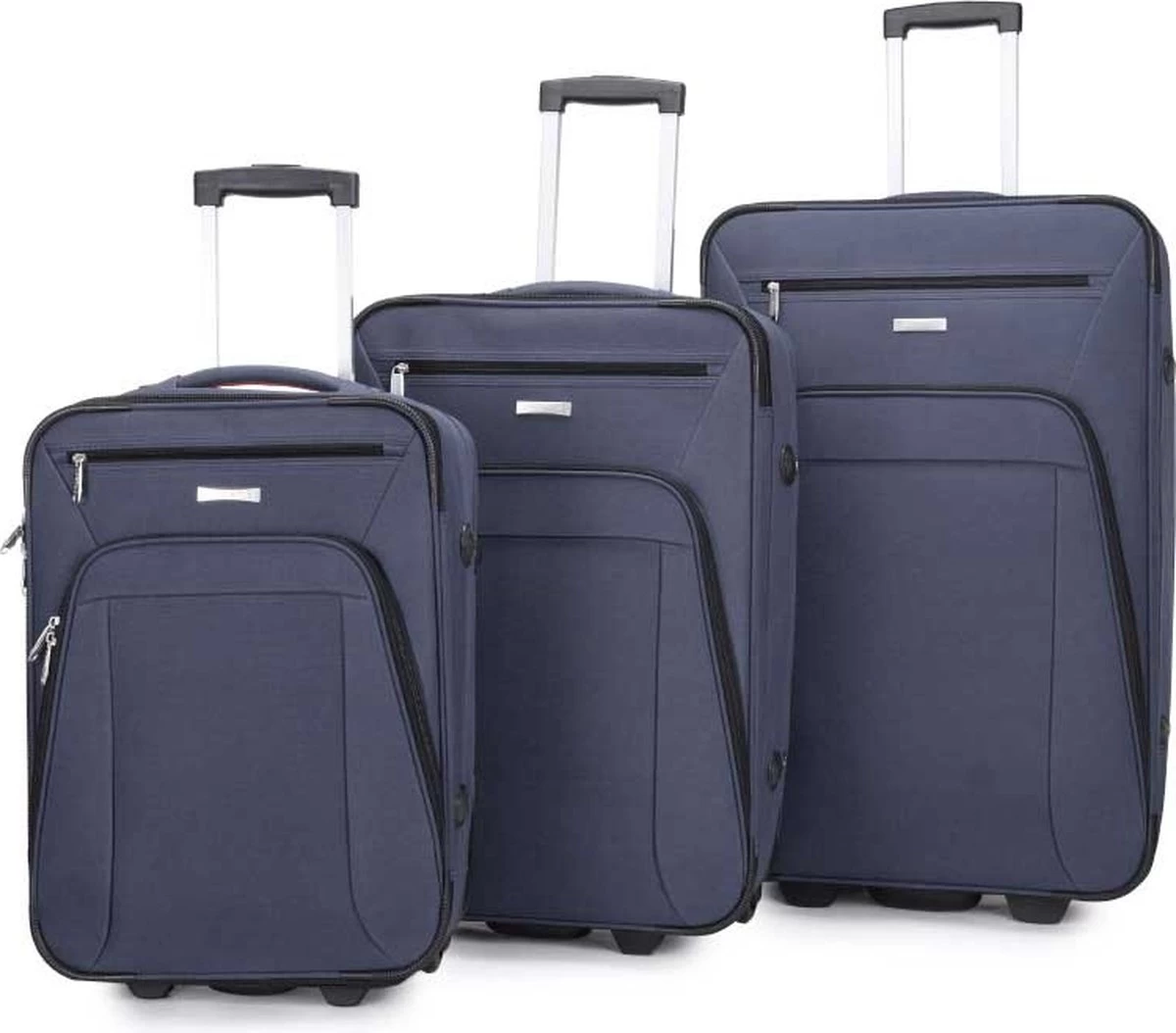 Decent Basic-Line Medium Trolley 63 Cm - Donkerblauw 8 Decent Basic-Line Medium Trolley 63 Cm - Donkerblauw - Afbeelding 8