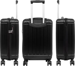 Travelsuitcase - Parma- Losse Reiskoffer - Polycarbonaat- Zwart - Hoogglans - Maat S / 42 Liter -Reisopslagwinkel 1200x1065 1