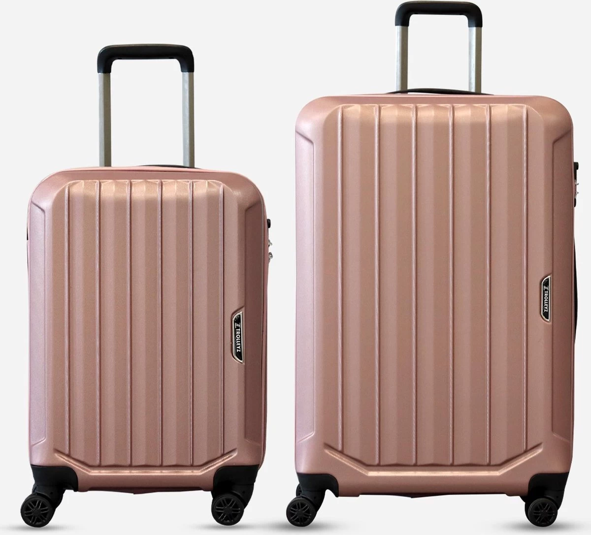 ©TROLLEYZ - Bali No.22 - Kofferset 2 Delig - 55cm+78cm Met TSA Slot - Dubbele Wielen - 360° Spinners - 100% ABS - Reiskoffers In Cosmopolitan Pink 1 ©TROLLEYZ - Bali No.22 - Kofferset 2 Delig - 55cm+78cm Met TSA Slot - Dubbele Wielen - 360° Spinners - 100% ABS - Reiskoffers In Cosmopolitan Pink