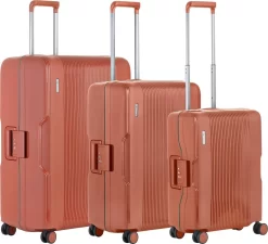 CarryOn Protector Luxe 3-delige Kofferset - Trolleyset Met TSA-kliksloten - Terra