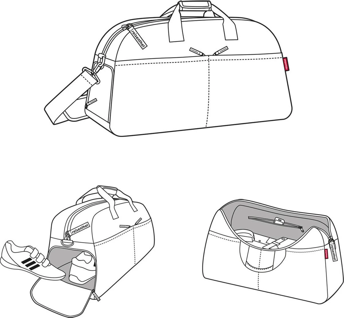 Reisenthel Overnighter Plus Reistas - 50L - Twist Blue Blauw 5 Reisenthel Overnighter Plus Reistas - 50L - Twist Blue Blauw - Afbeelding 5