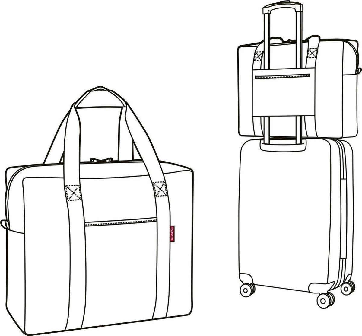 Reisenthel Mini Maxi Touringbag Reistas - Opvouwbaar - 40L - Signature Navy Blauw 3 Reisenthel Mini Maxi Touringbag Reistas - Opvouwbaar - 40L - Signature Navy Blauw - Afbeelding 3