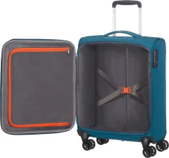 American Tourister Reiskoffer - Crosstrack Spinner 55/20 Tsa (Handbagage) Navy/Orange -Reisopslagwinkel 1200x1119