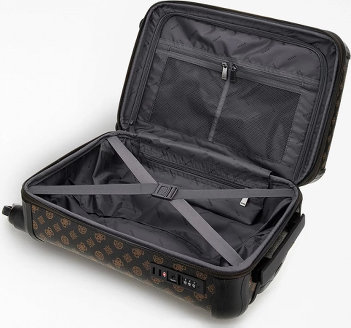 Guess Handbagage Koffer / Trolley / Reiskoffer - 50 Cm - 25 Liter - Wilder - Bruin 12 Guess Handbagage Koffer / Trolley / Reiskoffer - 50 Cm - 25 Liter - Wilder - Bruin - Afbeelding 12