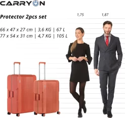 CarryOn Protector Luxe Kofferset - TSA Trolleyset M+L Formaat Met Kliksloten - Terra -Reisopslagwinkel 1200x1130 5