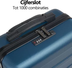 CabinMax Handbagage Koffer - Trolley 35L - Harde Reiskoffer - 55x35x20cm - Groot Capaciteit - Endless Sea -Reisopslagwinkel 1200x1131