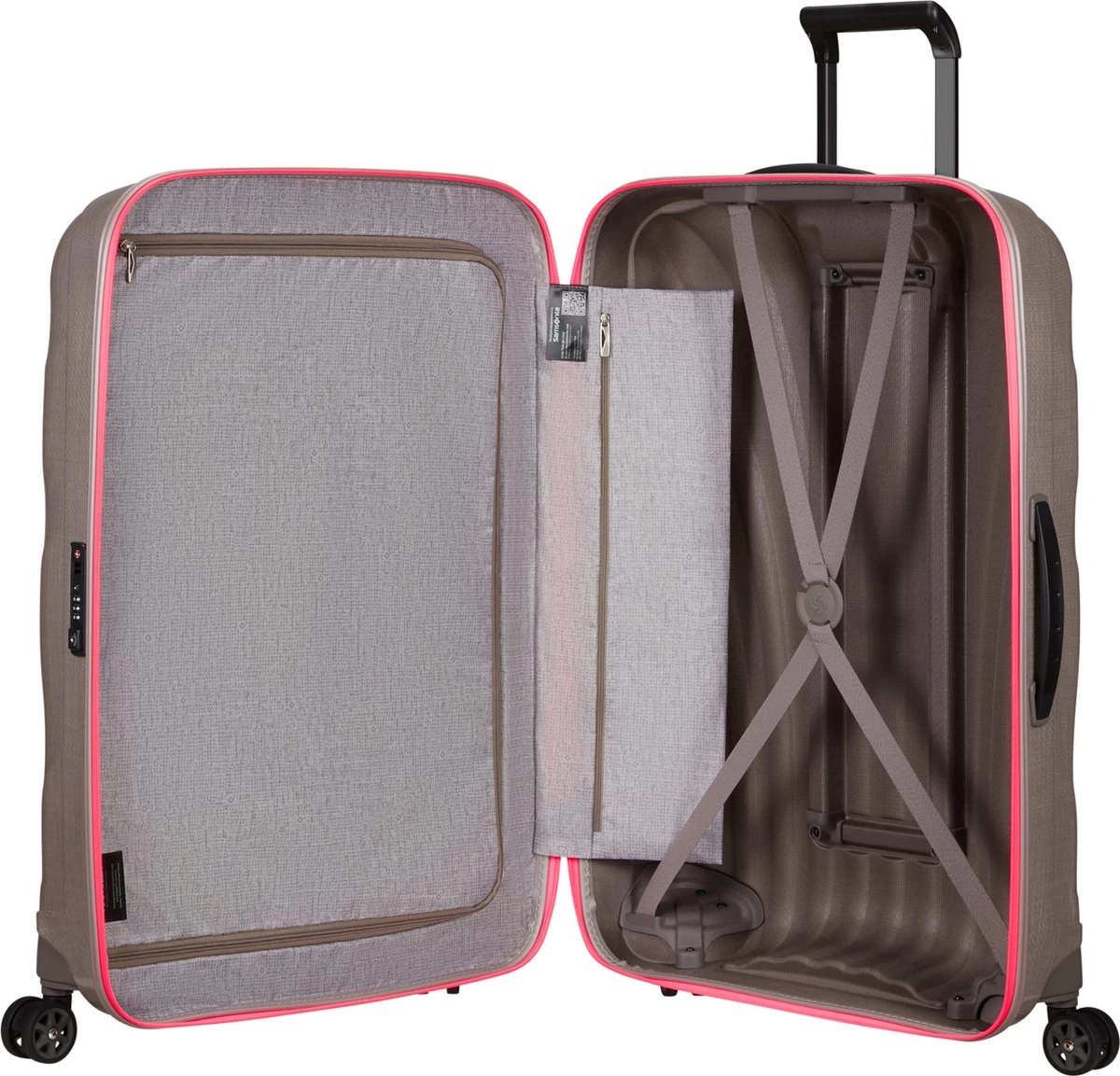 Samsonite Reiskoffer - C-Lite Spinner Uitbreidbaar (4 Wielen) 75 Cm - Pearl/Fuchsia - 2.8 Kg 9 Samsonite Reiskoffer - C-Lite Spinner Uitbreidbaar (4 Wielen) 75 Cm - Pearl/Fuchsia - 2.8 Kg - Afbeelding 9