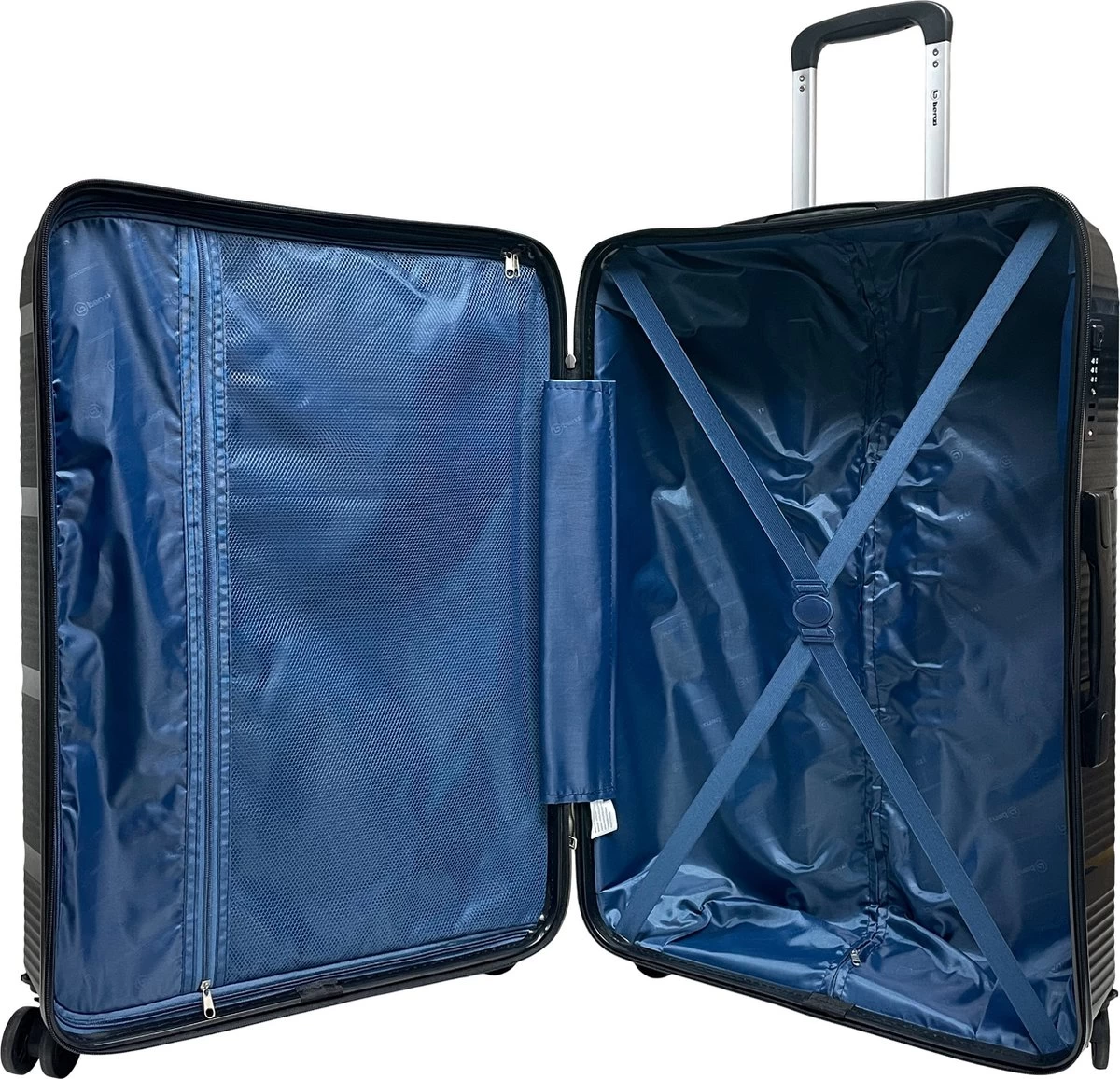 Benzi Izeda Grote Koffer - 75 Cm - 95 Liter - Zwart 4 Benzi Izeda Grote Koffer - 75 Cm - 95 Liter - Zwart - Afbeelding 4