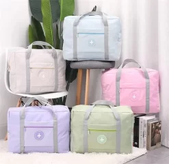 Merkloos Opvouwbare Reistas Paars/Lila - Opbergtas - Weekendtas - Reistas Voor Handbagage - Opvouwbare Reistassen Dames - Reistas Voor Op Koffer - Dames Tas - Damestas - Tas Voor Reizen - Sporttas -Reisopslagwinkel 1200x1164 11