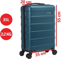 CabinMax Handbagage Koffer - Trolley 35L - Harde Reiskoffer - 55x35x20cm - Groot Capaciteit - Endless Sea -Reisopslagwinkel 1200x1166 1