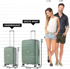 TravelZ Big Bars Kofferset - Trolleyset TSA 2-delig - Handbagage En Groot - Olijf -Reisopslagwinkel 1200x1169 21