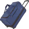Travelite Basics Wheeled Duffle 55cm Expandable Navy/Orange