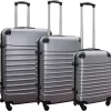 Travelerz Kofferset 3 Delig Met Wielen En Cijferslot - ABS - Zilver (228-)