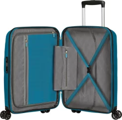 American Tourister Reiskoffer - Bon Air Dlx Spinner 55/20 Tsa (Handbagage) Seaport Blue -Reisopslagwinkel 1200x1176 2